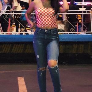 Red Checker Tuber Top